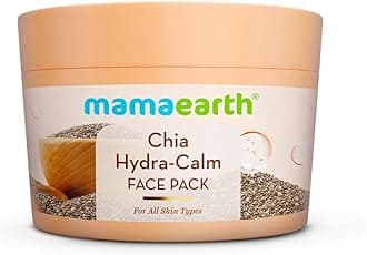 Mamaearth Chia Hydra-Calm Face Pack With Chia Seed & Ceramides For Healthy Skin Barrier-200G,Diy-Like Texture,Instant Hydration & Glow,Gel Cream Cooling Mask,Free From Harmful Chemicals,All Skin Types