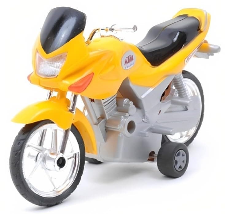 SABIRAT Pull Back Yellow Bike Karisma Toy Scale Model Mini Creations Collectable (Yellow, Pack of: 1)