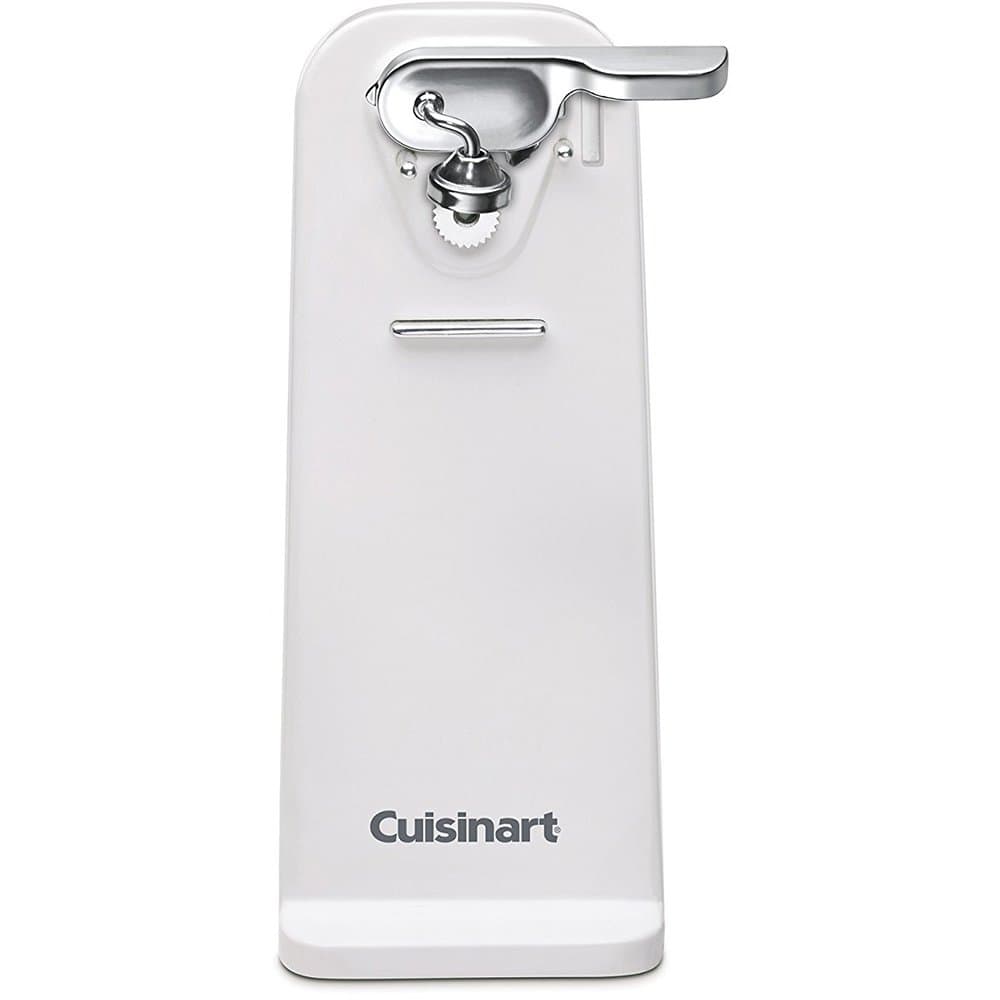 Cuisinart Deluxe Electric Can Opener, Single-Touch Automatic Can Opener, Easy-Clean Detachable Cutting Lever, Nonslip Base, CCO-50N, White