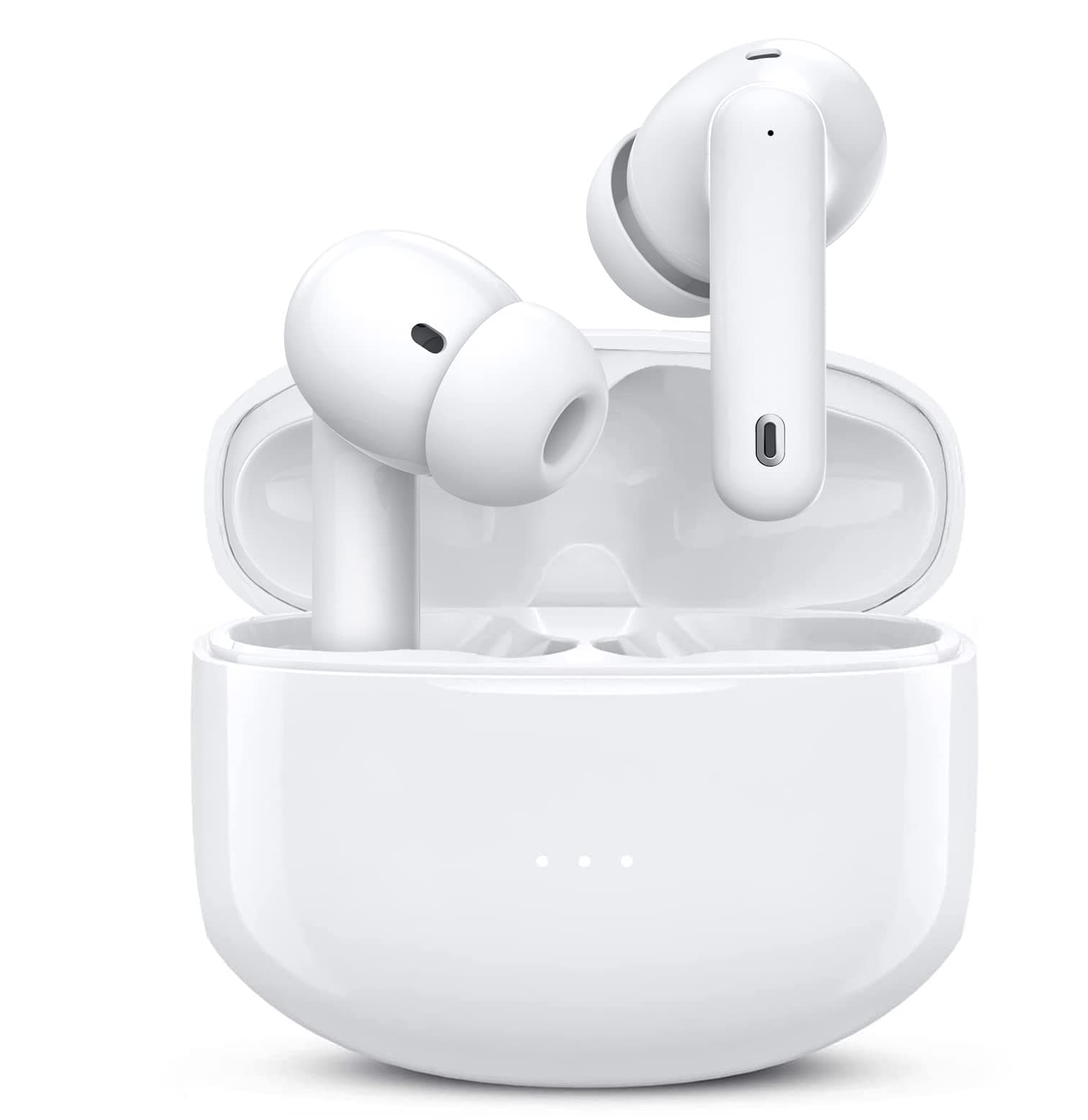 Bluetooth Headphones True Wireless Earbuds Active Noise Cancelling Wireless Ear Buds in-Ear Headphones Air Buds with Charging Case IPX7 Waterproof Earphones for iPhone Android,Music Game Call 6