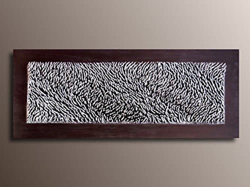 3D Wall Panel - Abstract Texture Wall Sculpture - Black and White - Oversized