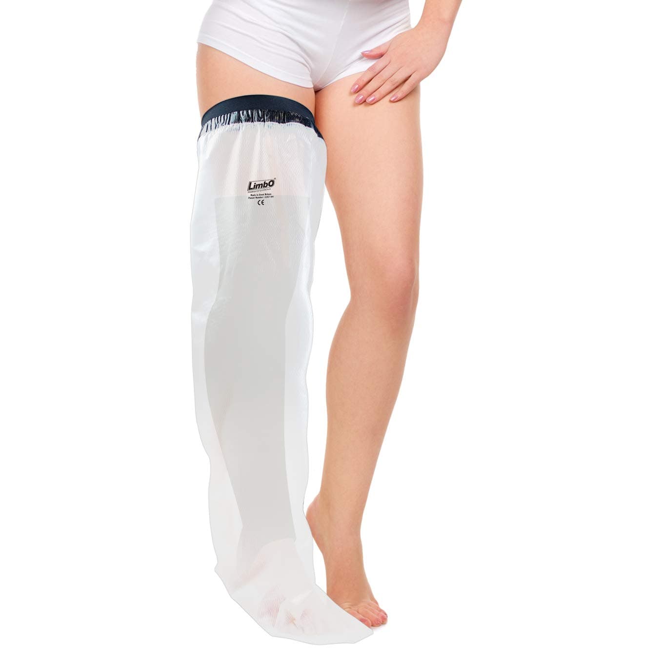 LimbO Waterproof Cast and Dressing Protector - Full Leg SLIM (M80LL: 39-51 cm Upper Thigh Circ. (5'0-6'0))