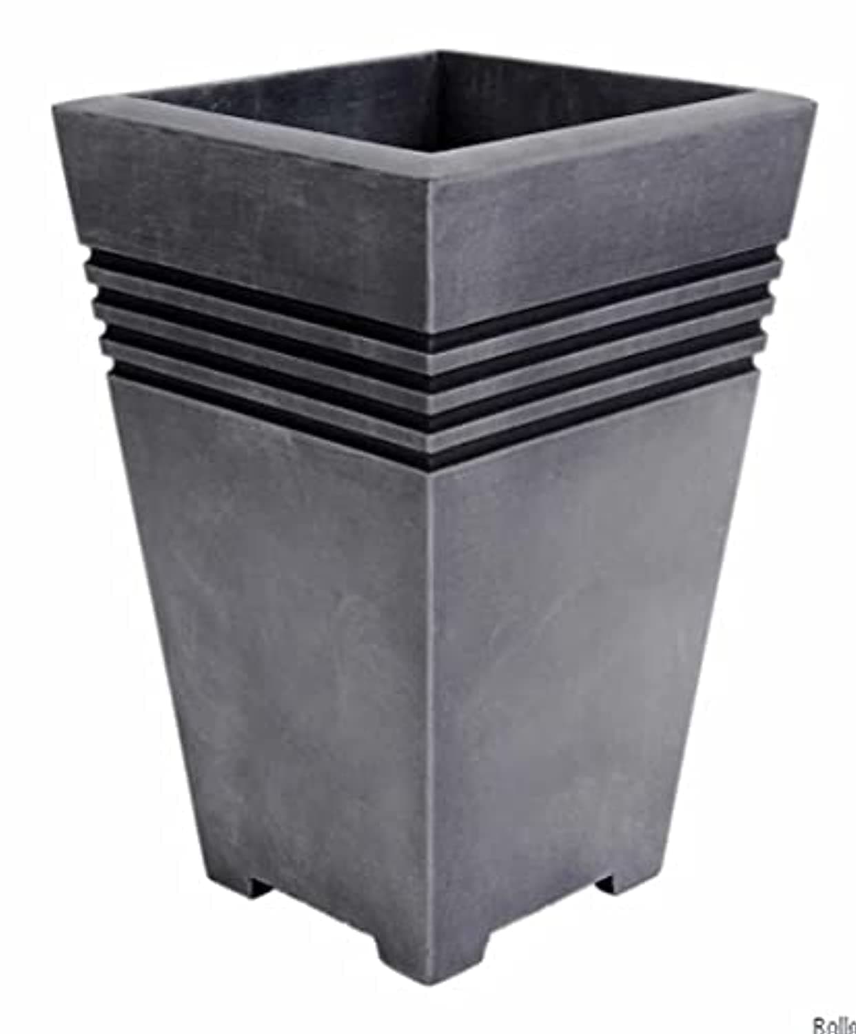 Milano Tall Plastic Planter 30cm Pewter Colour