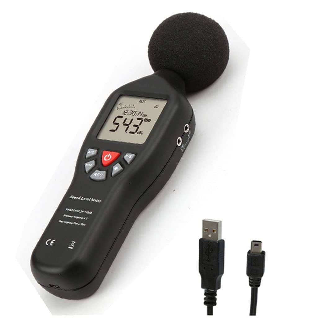 Sound Level Meter Sound Decibel Noise Tester with Data Record Function Range 30 to 130dBA Resolution 0.1dB