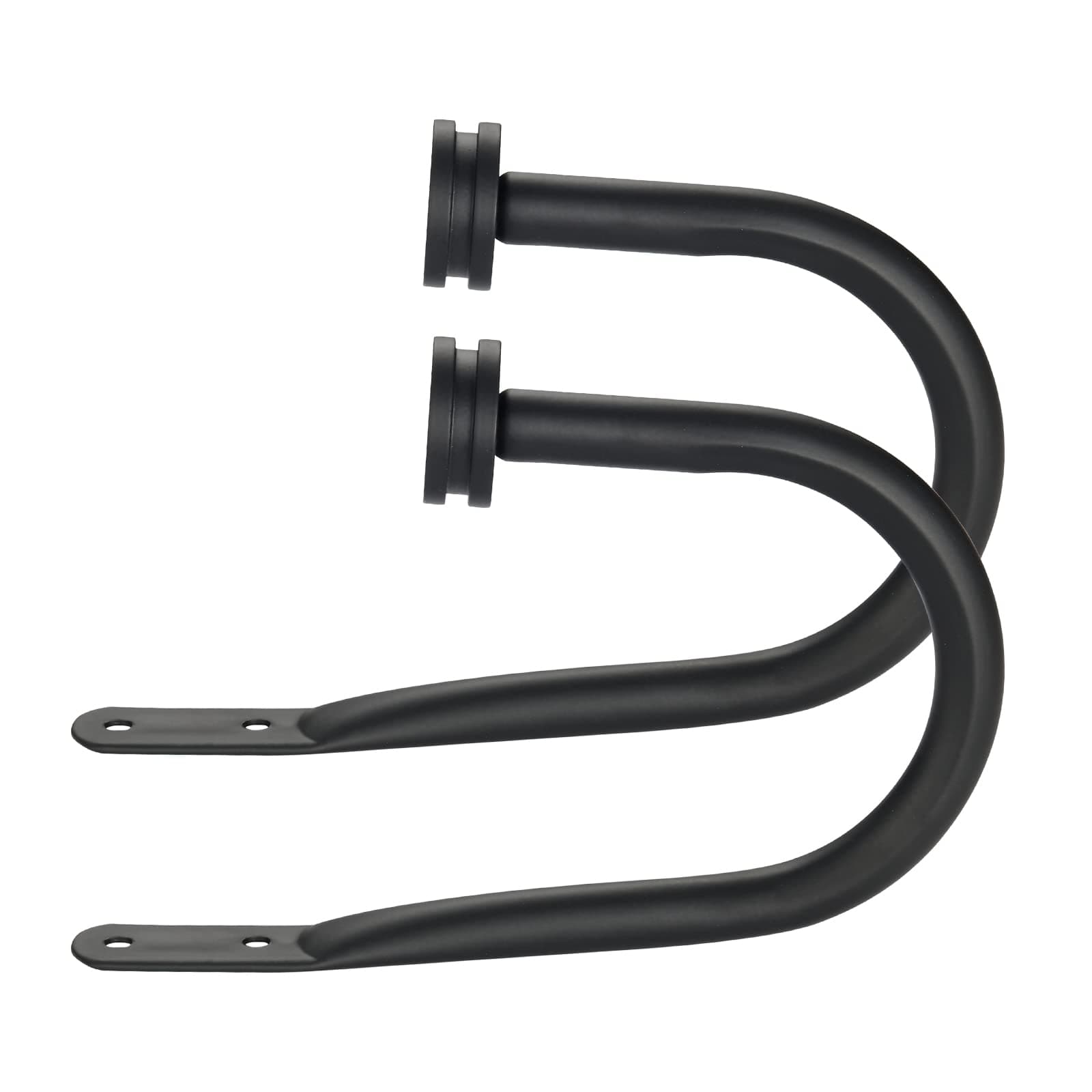 Curtain Holders, 2 Pack Matte Black Decorative Curtain Holdbacks for Wall Curtain Drapery