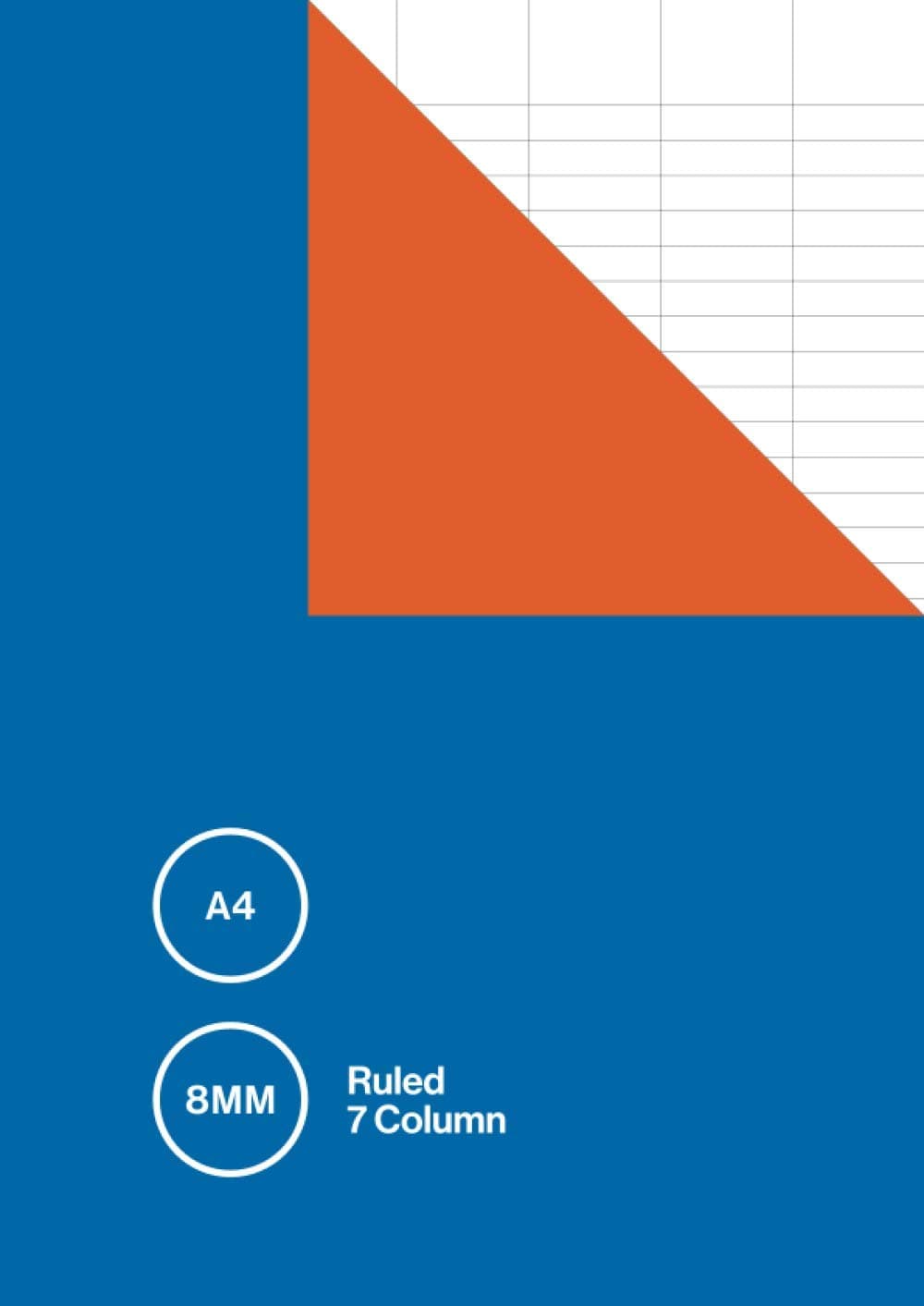 A4 8mm Ruled 7 Column: Simple Notebook / Lined Exercise Book with Seven Columns
