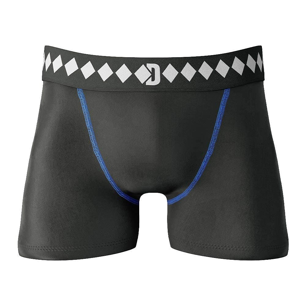 Diamond MMA - Compression Shorts with Built-in Jock Strap Supporter with Athletic Cup Pocket for Sports Black XLarge