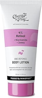 Anti-Aging Body Lotion with 4% Retinol, Niacinamide & Zemea | Skin Brightening Body Lotion for Dry & Oily Skin | Fights Visible Signs Of Aging | Nourshes Skin 200ml