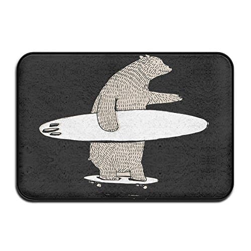 Reginald Qixan Bear Go Surfing Personalized Door Mats