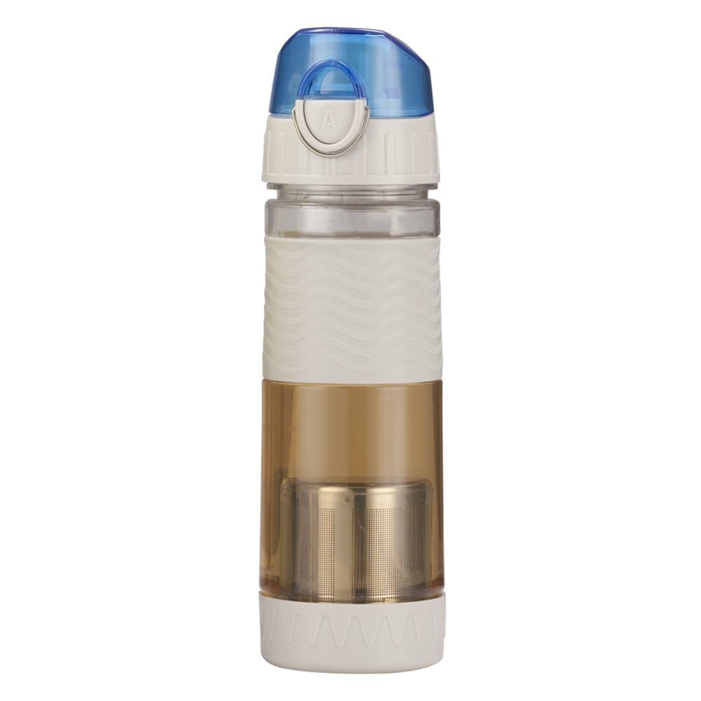 Glass Water Bottle With Tea Infuser Tea Cup, Cup of Tea, Drink Glass Kettle (blue)