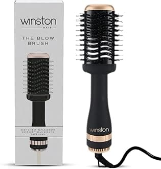 2-in-1 Hair Styling Blow Brush for Women - 1200 Watts | Hot Air Brush, Hair Volumizer Brush, Hair Blow Dryer Brush with Charcoal Bristles for Salon-Quality Volume and Shine (Black) 1 Year Warranty