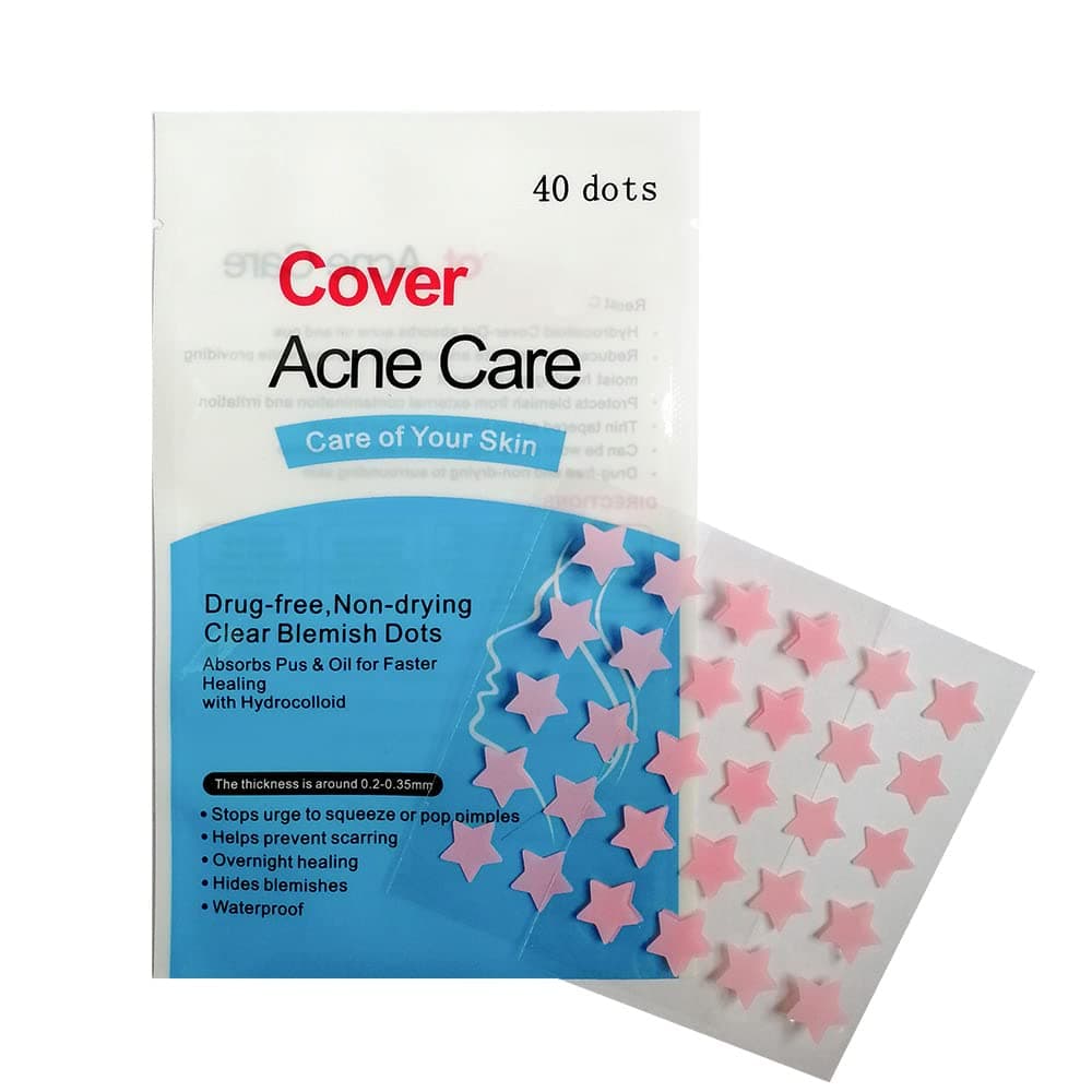 Acne Pimple Patch, Hydrocolloid Pimple Patches for Face, Zit Patch, Acne Dots, Clear Acne Stickers (2 Pack)