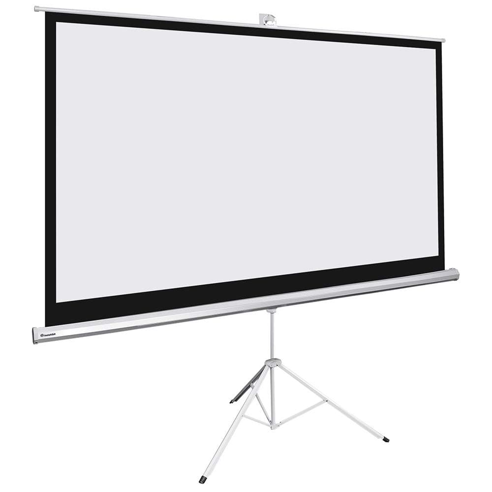 100" Diagonal 16:9 Manual Pull Down Projection Screen Foldable Tripod Stand 87"x49" White