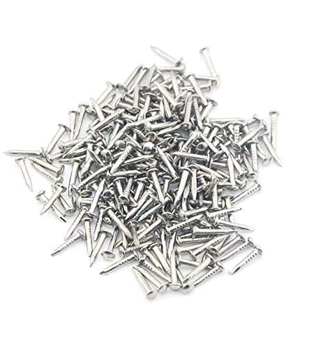 LinwoodSmall Smooth Round Head Nails Multi-Purpose for DIY Decorative Pictures Boxes Household Accessories 200pcs (0.04x0.4inch, Silver)