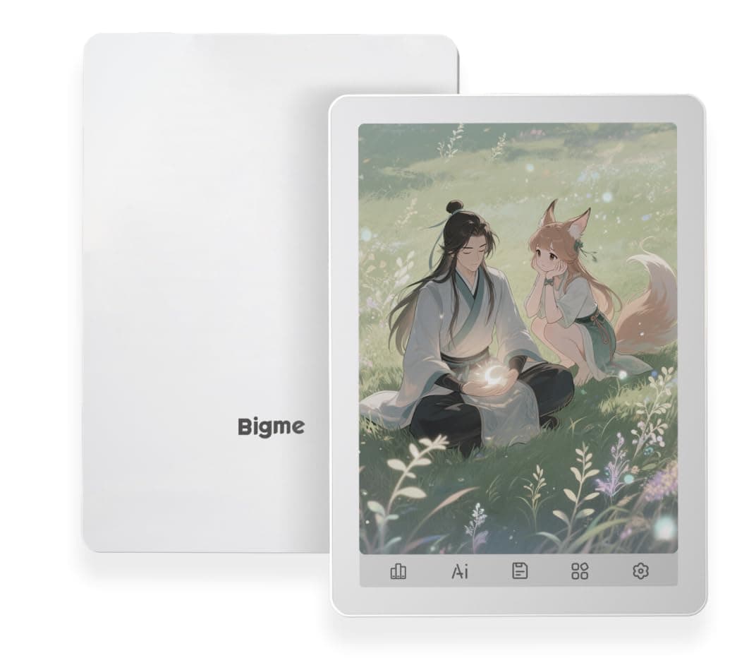 Bigme B6 Color Ebook Reader, 6 Inch e-Paper Tablet, 4GB+64GB Storage, Android 14,White (White)