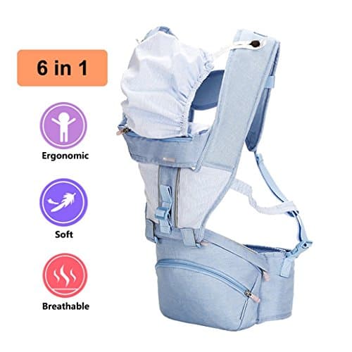 Soft Ergonomic Baby Backpack Carrier Front and Back with Hip Seat Suit for Infant & Toddler in All Season,The Perfect Baby Gift