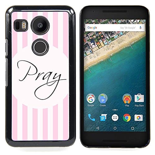 Smartphone Protective Case Slim PC Hard Cover Case for LG GOOGLE NEXUS 5X H790 / CECELL Phone case / / God Pink Lines Christian Religious /