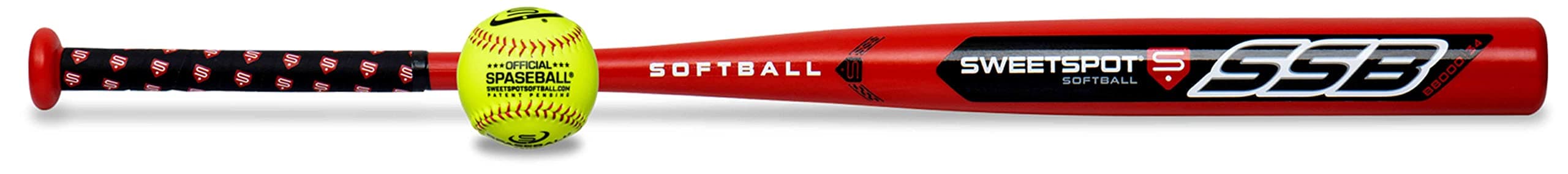 SweetSpot Senior 34 - Plastic Softball Combo Set with 34" Bat and 11" Ball | Backyard Softball Set for Youth, Kids, Teens, and Adults