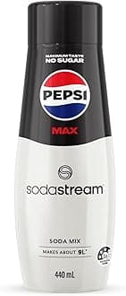 SodaStream Sirup Pepsi Max - 1x Flasche ergibt 9 Liter Fertiggetränk, Sekundenschnell zubereitet und immer frisch, Cola free 440 ml