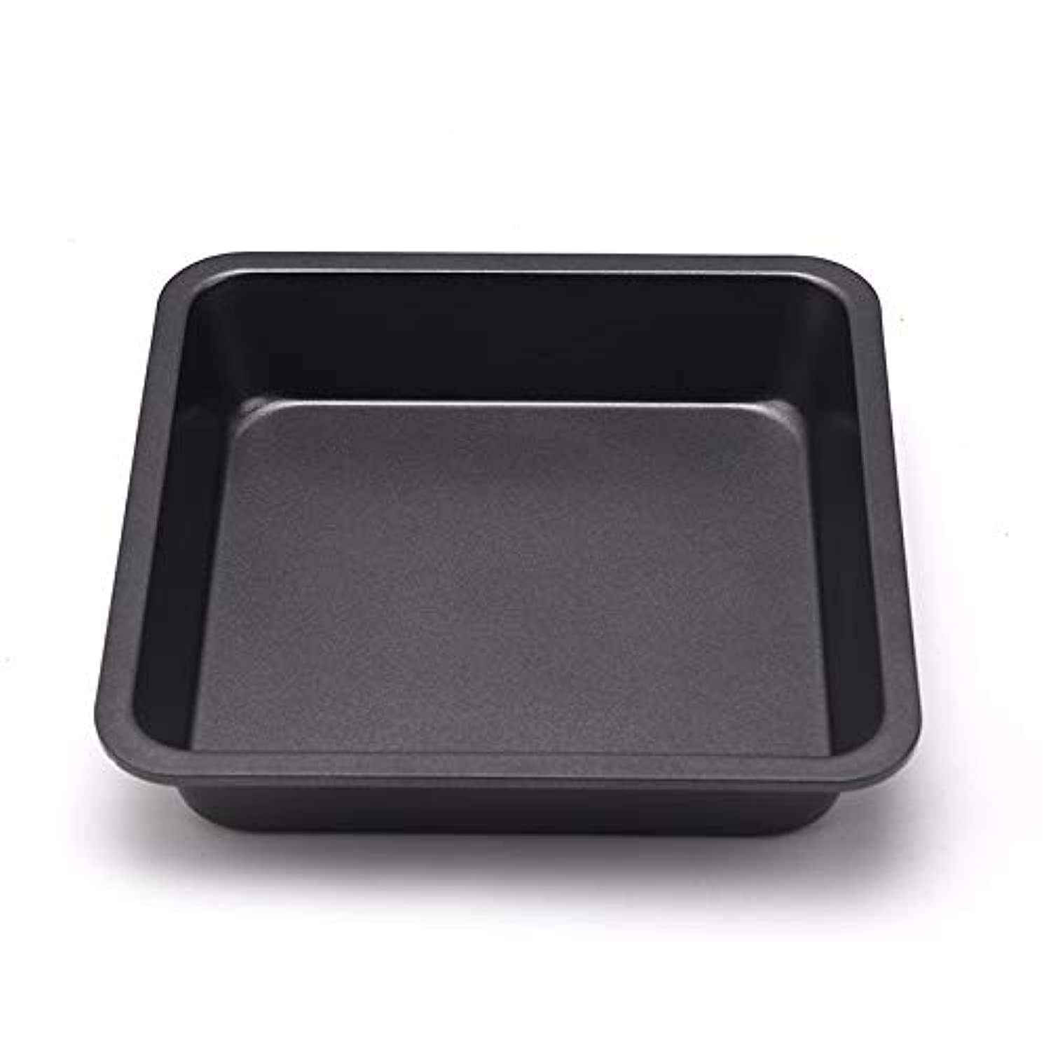 TINI 8-Inch Chef's Classic Nonstick Bakeware Square Cake Pan, Roasting Pan & Brownie Pan(Black)