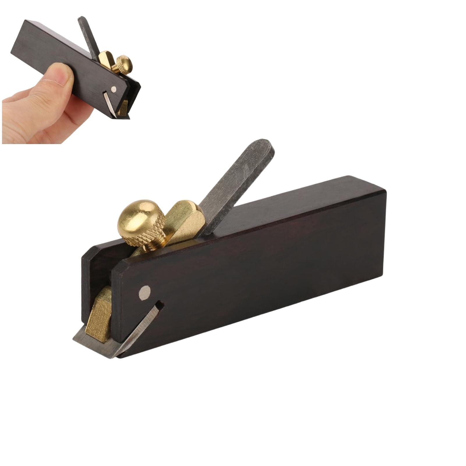 Mini Wood Plane, Ebony Tiny Block Plane DIY Woodworking Planer Hand Tool for Woodworkers Carpenters Carpenters Hobbyists Makers DIY Enthusiasts