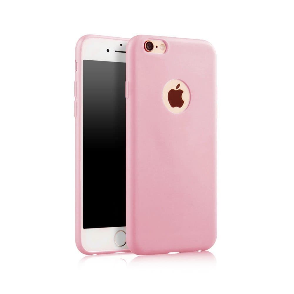 iPhone 6 6s Cover Case Silicone Rubber Shockproof and Scratch-Resistant Protective Slim Cover Cases for iPhone 6 6s 4.7" -Light Pink