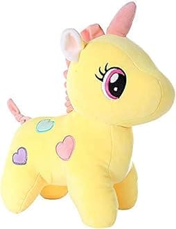 Unicorn Stuffed Soft Toy Plush for Kids Baby Boy Girl Birthday (25Cm -Yellow)