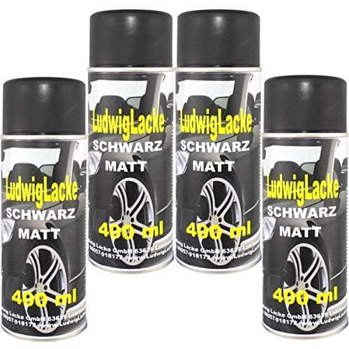 4 Spray Paint Matt Black 400ml aerosol