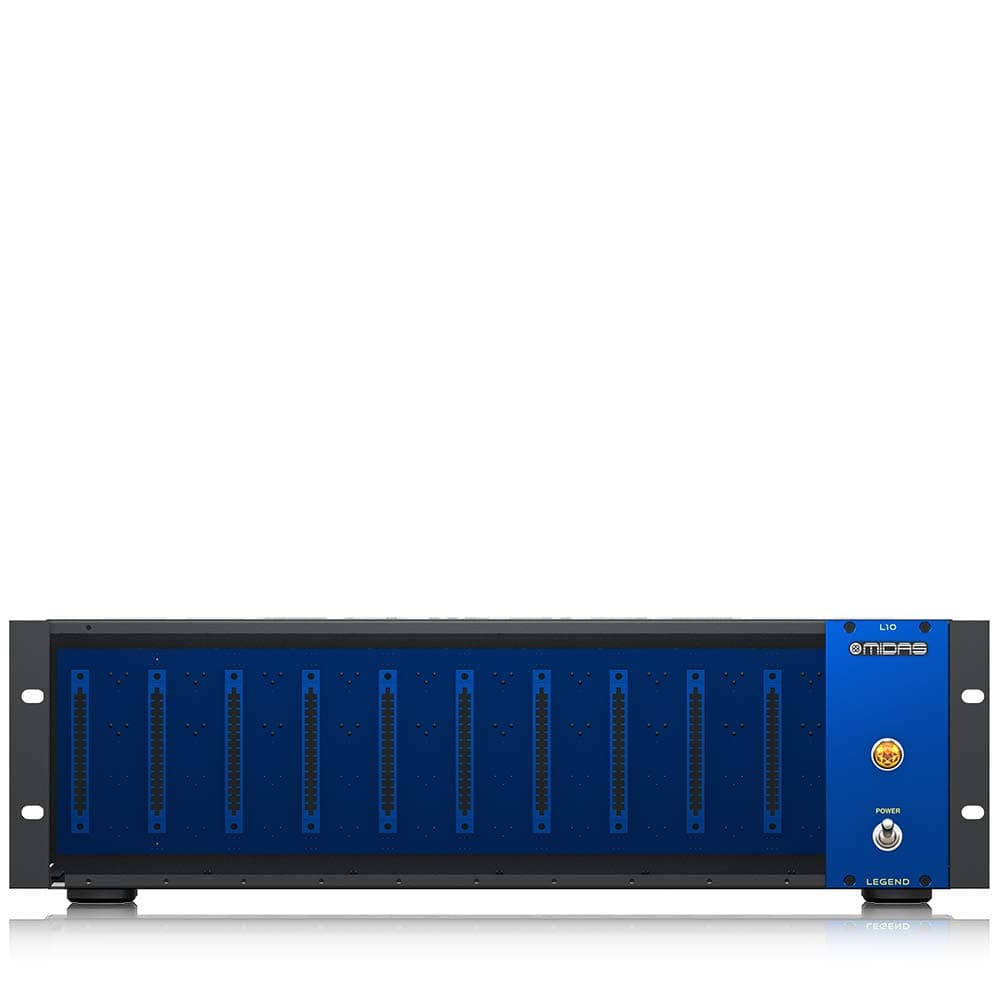 Midas LEGEND L10 500 Series Rackmount Chassis for 10 Modules with Advanced Audio Routing