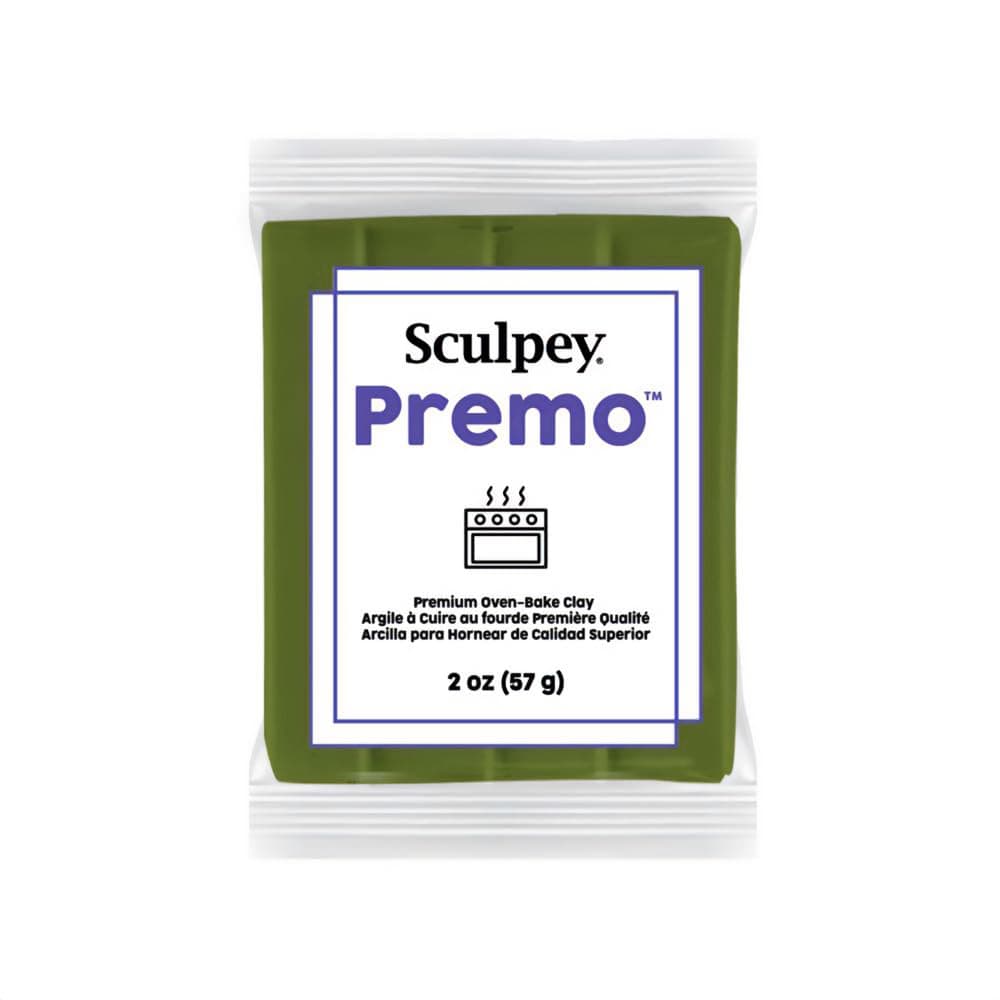 Premo Sculpey Polymer Clay 2 Ounces-Spanish Olive