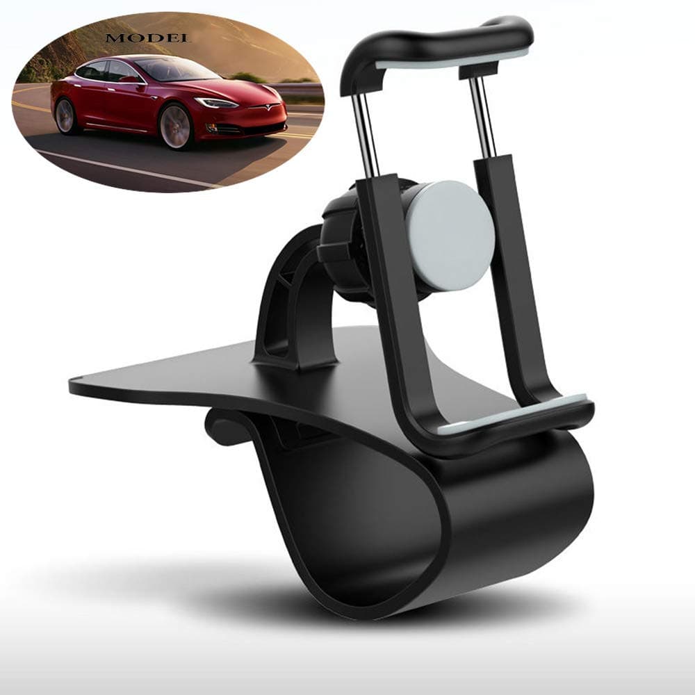 WESION For Tesla Model S/X / 3 Accessories Dashboard Cell Phone Holder Phone Mount, Universal Car Phone Mount Smartphone Holder Cradle Stand With 360 Degree Rotating and Anti-Slip Design (Style A)