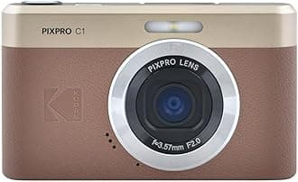 KODAK Pixpro C1 Ultra Compact Digital Camera | 13MP BSI CMOS, 4X Zoom, 7.1 cm LCD Screen, LED Flash - Marron