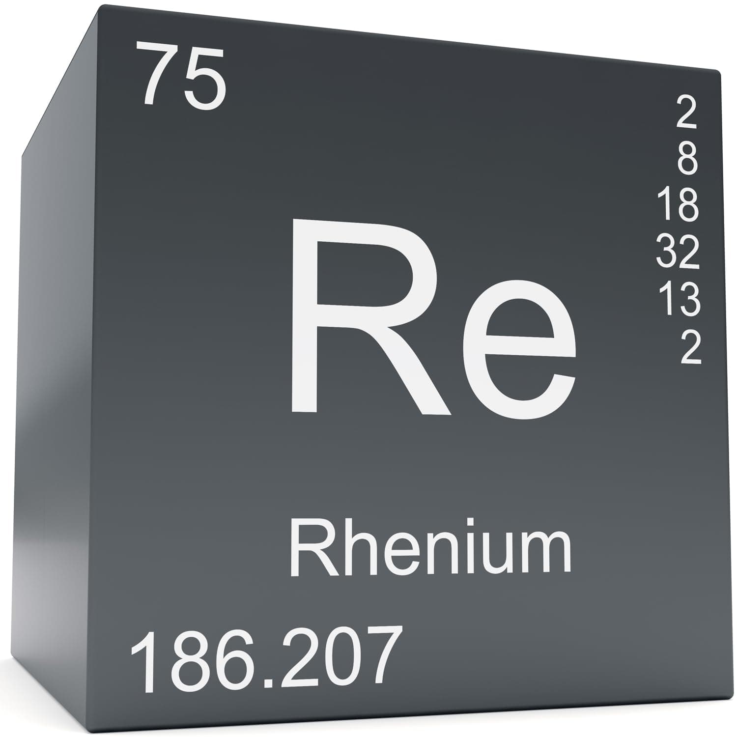 - Rhenium Metal Elements Periodic Table, Mirror Finished Density Cubes Collection, Purity 99.99%, Weight 20.5g/0.72Oz (Re Cubic 10mm/0.39")