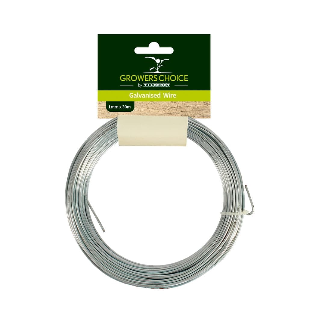 Tildenet 30m/ 1mm Galvanised Wire Coil, Silver