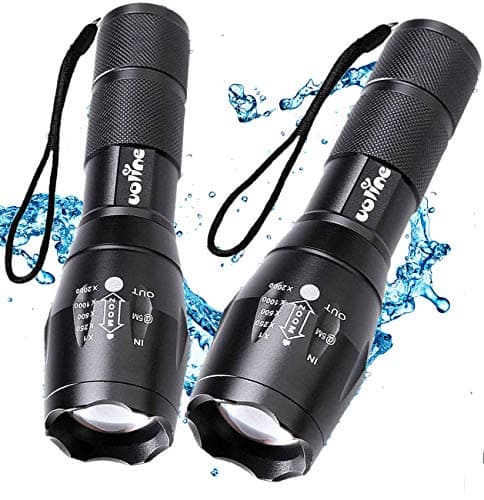 Led Tactical Flashlights, Super Bright High Lumens Flash Light with Zoomable Focus, IPX6 Waterproof, Great Gift for Camping, Hiking & Car (2 Pack)