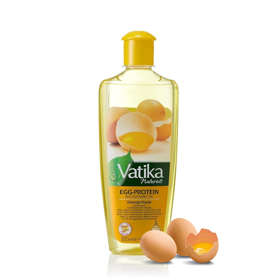 Vatika Naturals Egg Protein Multivitamin Hair Oil - 200 g | Conditions, Repairs, Strengthens | Deep Conditioning With Goodness of Natural Egg