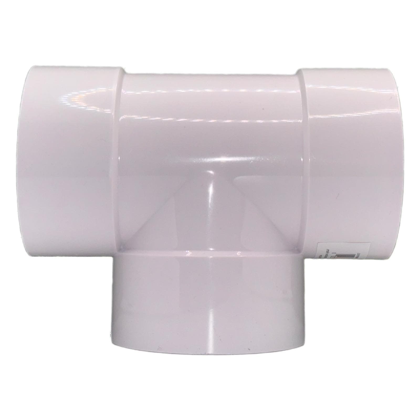 3" PVC Tee Fitting and 3" PVC 90° Elbow - Variants for Sewer and Drain Pipe Connections (PVC TEE "T" FITTING 3")