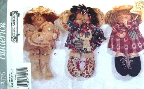 Butterick Pattern 3176 ~ Pattern Garden 12" Folk Art Style Dolls