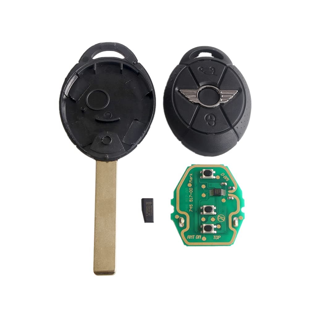 Dudely Replacement Key for Mini Cooper 2005 2006 2007, 315/433 MHz Car Key Remote