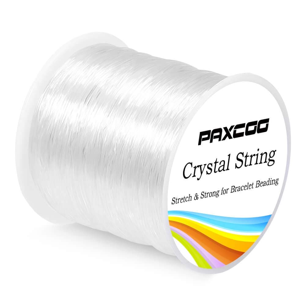 0.8mm Elastic String, Stretchy Bracelet String Crystal String Bead Cord for Bracelet, Beading and Jewelry Making (120 m)