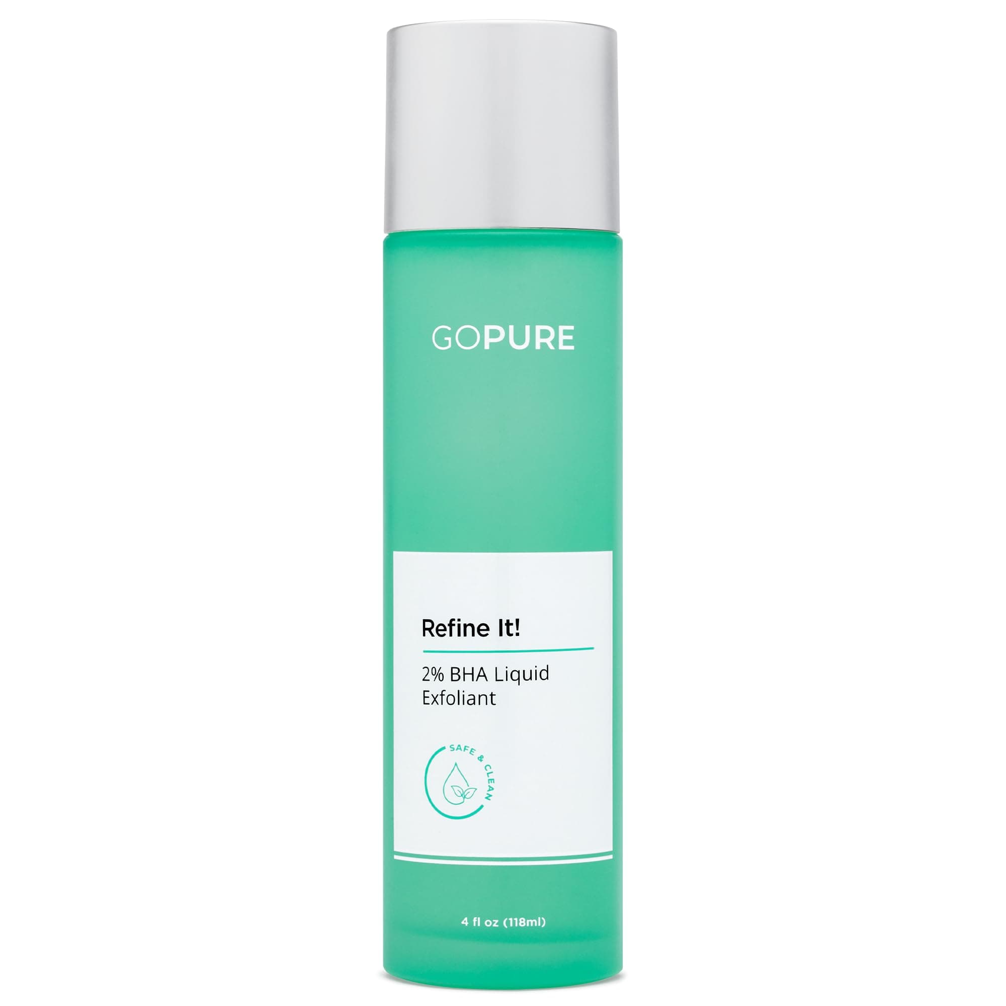 goPure Refine It 2% BHA Liquid Exfoliant – Pore refining, texture smoothing, complexion correcting, infused with nourishing fruit extracts, safe for all skin types