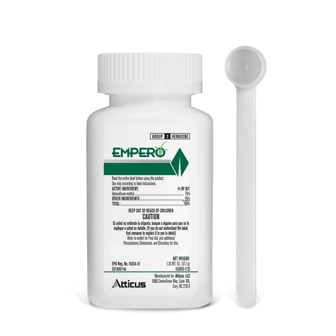 - Atticus Empero Nutsedge Killer (1.33 oz) Halosulfuron-Methyl 75% Turf Herbicide - Kills Nut Grass in Established Lawns, Ornamental Turfgrass, & Landscape Areas