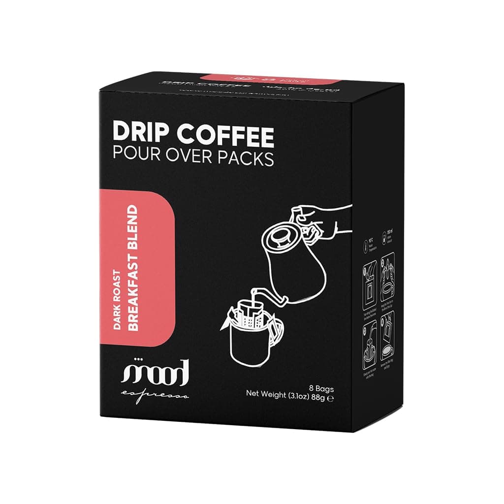 – Mood Espresso - Medium Roast Drip Coffee, Breakfast Blend (8 x 11g Sachets) - Made in UAE
