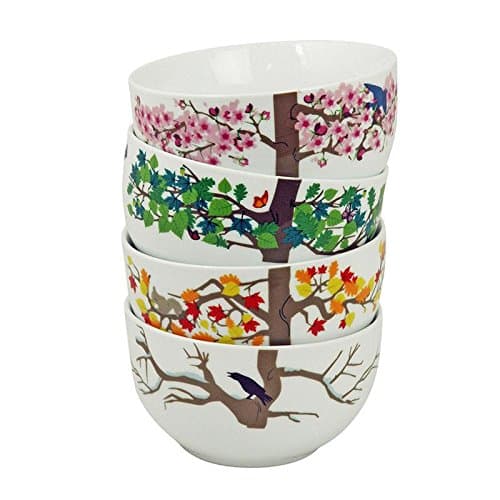 4 Seasons Bowls Set/4, Ceramic, Multi-Colour, 30 x 15 x 15 cm