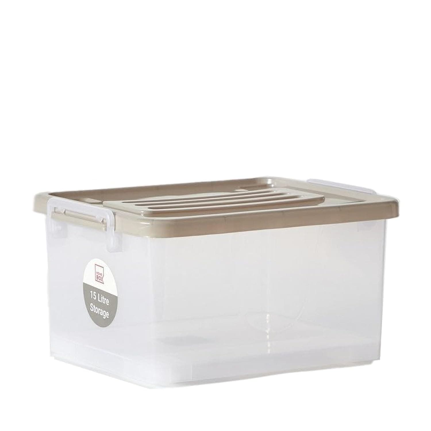 Homebox Juana Multipurpose Transparent Storage Box with Wheels and Lockable Lid - 15 L