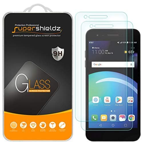 Supershieldz (2 Pack) Designed for LG Phoenix 4 Tempered Glass Screen Protector, Anti Scratch, Bubble Free