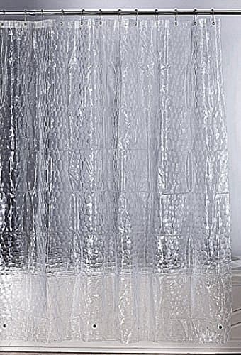 Utopia Home Mildew Resistant Shower Curtain Liner - 3D Effect Design - EVA - Water-Repellent with Magnets - 72 x 72 Inches