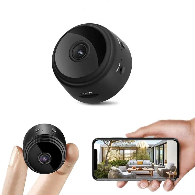 Eyetech Wireless WiFi, HD 1080p Mini Portable Security Camera, Cameras with Indoor Video Recorder, Small Low Light Vision (K-802)
