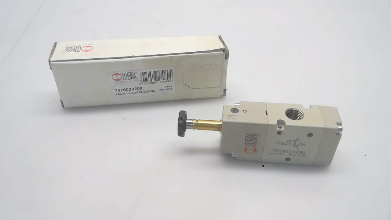 7020020200 10 BAR MAX, 3/2 FUNCTION, G1/4", MECHANICAL SPRING RESET, NORMALLY CLOSED, SOLENOID VALVE, SOV 33 SOS NC