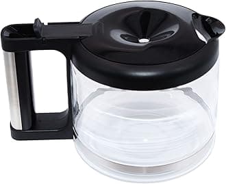 Glass Coffee Carafe for Delonghi coffee maker carafe Part 7313283649 / AS00000675 - Replacement Carafe for Espresso Delonghi Coffee Maker Pot Cup - 10 Cups